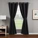 Creative Home Ideas Jorja Light Filtering Grommet Window Curtain Panel Pair with Tiebacks