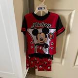 Disney Pajamas | New W/Tags Disney Mickey Mouse 3 Piece Pajamas | Color: Black/Red | Size: 4tb
