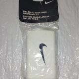 Nike Accessories | Nike Dri Fit Double Wide Wristbands 2.0 | Color: White | Size: Os