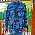 Burberry Jackets & Coats | Burberry Brit Men's Size M Reversible Camouflage Print Field Navy Jacket Coat | Color: Blue/Gray | Size: M