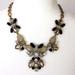 J. Crew Jewelry | J.Crew Rhinestone Statement Necklace | Color: Black/Gold | Size: Os