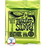 Ernie Ball 2221 Regular Slinky Nickel-wound Electric Guitar Strings - .010-.046 (2-pack)