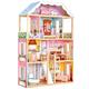 KidKraft Charlotte Puppenhaus aus Holz mit Möbeln und Zubehör, Puppenhaus im klassischen Stil für 30 cm große Puppen, Spielzeug für Kinder ab 3 Jahre, 65956