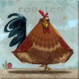 Darren Gygi Home Collection Fanciful Rooster Giclee by Darren Gygi - Wrapped Canvas Print Canvas | 5 H x 5 W x 1 D in | Wayfair 202-Z-0505