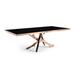 VIG Furniture Modrest Legend 87" Pedestal Dining Table Glass/Metal in Black/Yellow | 30 H x 87 W x 43 D in | Wayfair VGVCT8222-G22-BLK-1
