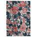 Blue 30 x 0.17 in Area Rug - Birch Lane™ Devoris Indoor/Outdoor Floral Pink/Area Rug Polyester | 30 W x 0.17 D in | Wayfair