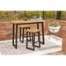 Trent Austin Design® Leiker Rectangular 2 - Person 49.25" Long Bistro Set Wood/Metal in Brown/White | 49.25 W x 20.38 D in | Outdoor Furniture | Wayfair