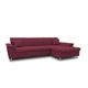 DOMO. Collection Ecksofa Franzi, Couch in L-Form, Sofa, Eckcouch mit Rückenfunktion Polsterecke, Bordeaux Rot, 279x162x81 cm