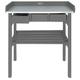 Table de jardinage en pin et zinc gris