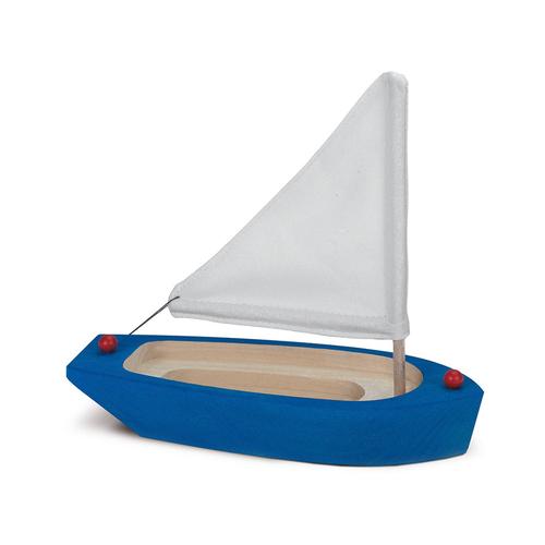 Holzboot Segelschiff In Blau
