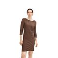 TOM TAILOR Denim Damen Kleid mit Streifen 1033612, 30606 - Grey Amber Structure Stripe, L