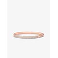 Michael Kors Precious Metal-Plated Sterling Silver Pavé Logo Bangle Rose Gold One Size