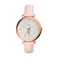 Women's Fossil Pink Navy Midshipmen Jacqueline Date Blush Leather Watch