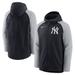 Men's Nike Navy/Gray New York Yankees Authentic Collection Performance Raglan Full-Zip Hoodie