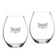 Loras College Duhawks 20oz. 2-Piece Riedel Stemless Wine Glass Set