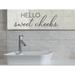 Trinx Hello Sweet Cheeks Script Wall Decal Vinyl in Gray | 4 H x 13 W in | Wayfair 224A9447A2814089BA20A77040A0396C