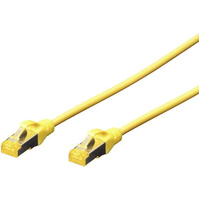 DK-1644-A-010/Y RJ45 Netzwerkkabel, Patchkabel cat 6a s/ftp 1.00 m Gelb Halogenfrei, verdril