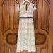 Anthropologie Dresses | Catherine Deane White Lace Maxi Dress | Color: Black/White | Size: 6