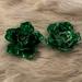 Anthropologie Accents | Anthropologie Flower Candle Holders | Color: Green | Size: Os