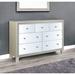 Everly Quinn 63" Champagne Solid & Manufactured Wood Mirrored Seven Drawer Triple Dresser Wood in Brown/Gray | 39 H x 63 W x 17 D in | Wayfair