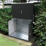 Metall Gerätebox, Fahrradbox Stowaway, Aufbewahrungsbox inkl. Boden anthrazit 136 x 87 x 112 cm (l