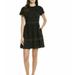 Kate Spade Dresses | Kate Spade New York 'Jayne' Black Crew Neck Tweed Flare Dress Sz 4 | Color: Black | Size: 4