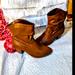 American Eagle Outfitters Shoes | American Eagle Brown Leather Block Heel Boots Size 10 | Color: Brown | Size: 10