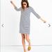 Madewell Dresses | Madewell Cotton Striped Long Sleeve Knit Dress | Color: Blue/White | Size: Xs