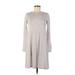 Ann Taylor LOFT Casual Dress - Sweater Dress: Gray Marled Dresses - Women's Size X-Small