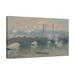 Red Barrel Studio® Waterloo Bridge by Claude Monet - Wrapped Canvas Print Canvas in Gray | 28 H x 42 W x 1.5 D in | Wayfair