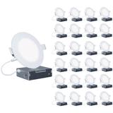 Infibrite 6" Ultra Slim Selectable CCT LED Canless Recessed Lighting Kit in White | 1 H x 6 W in | Wayfair IB-002-7-12W-WH-24PK