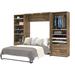 Osterman Murphy Bed Wood in Red/White/Brown Laurel Foundry Modern Farmhouse® | 80.9 H x 59.13 W x 88.25 D in | Wayfair