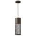 AllModern Derek Black 1 -Bulb 15.8" H Outdoor Pendant Metal in Brown | 15.8 H x 5.3 W x 5.3 D in | Wayfair AE058880938B48068D5EC96D15769C38