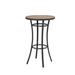 Red Barrel Studio® Circular 23.6" L x 23.6" W Outdoor Bar Table Plastic/Metal in Brown | 39 H x 24 W x 24 D in | Wayfair