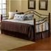 Fleur De Lis Living Alyson Daybed Wood/Metal in Black/Brown | 41 H x 41 W x 83 D in | Wayfair 68F3EA60BA4A4E28BE6CB4A3DA07784C