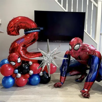 Ensemble de ballons d'anniversaire 3D à thème Marvel SpidSuffolk 32 " ballons en aluminium à