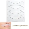 4 pièces Anti-rides lèvres & sourire ligne Pad réutilisable Gel de Silicone Anti-âge collagène Patch