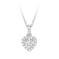 Collier ras du cou en forme de cœur en argent regardé 925 brillant pour femme pendentif d'amour