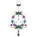 Regal Art & Gift 13030 - 25.5" Dragonfly Daisy Wreath Solar Stake Lawn Ornament