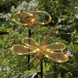 Solar Garden Stakes, Set Of Three - Dragonfly, Set Of Three - Grandin Road