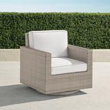 Small Palermo Swivel Lounge Chair with Cushions in Dove Finish - Sailcloth Salt - Frontgate