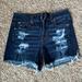 American Eagle Outfitters Shorts | American Eagle Hi-Rise Shortie Jean Shorts | Color: Black/Blue | Size: 4
