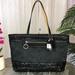 Coach Bags | Coach Poppy Signature Quilted Black Tote 18676 | Color: Black | Size: Large