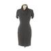 Evan Picone Casual Dress - Sheath: Gray Houndstooth Dresses - Women's Size 6