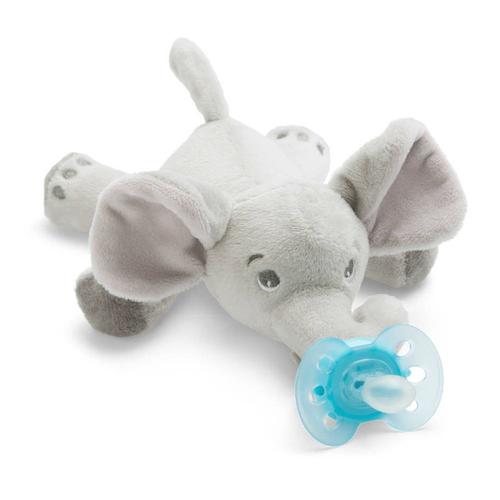 Snuggle Olifant met Ultra Soft Fopspeen 0-6 Maanden Scf348/13 1 St Schnuller