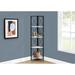 17 Stories Bookshelf, Bookcase, Etagere, Corner, 4 Tier, 60"H, Office, Bedroom, , Laminate, Brown, Black in White/Black | Wayfair