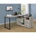 17 Stories L-Shape Desk Wood/Metal in Gray/Black | 30 H x 59 W x 47.25 D in | Wayfair 540F57B6E192419886791BCB695C01D2