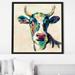 Rosalind Wheeler Expressionistic Cow II (Square) By Silvia Vassileva Print Canvas in Black/Blue/White | 27.5 H x 27.5 W x 2 D in | Wayfair