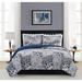 House of Hampton® Dawan Chelsea Polyester/Polyfill/Microfiber/Cotton in Blue | Full/Double Quilt + 2 Standard Shams | Wayfair