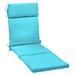 Arden Selections Outdoor Chaise Lounge Cushion Polyester in Blue/Brown | 2.5 H x 22 W in | Wayfair ZM0F856B-D9Z1